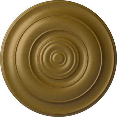 Ekena Millwork Niobe Ceiling Medallion (Fits Canopies up to 8 5/8"), Hand-Painted Gold, 18"OD x 1 1/2"P CM18NIGLS